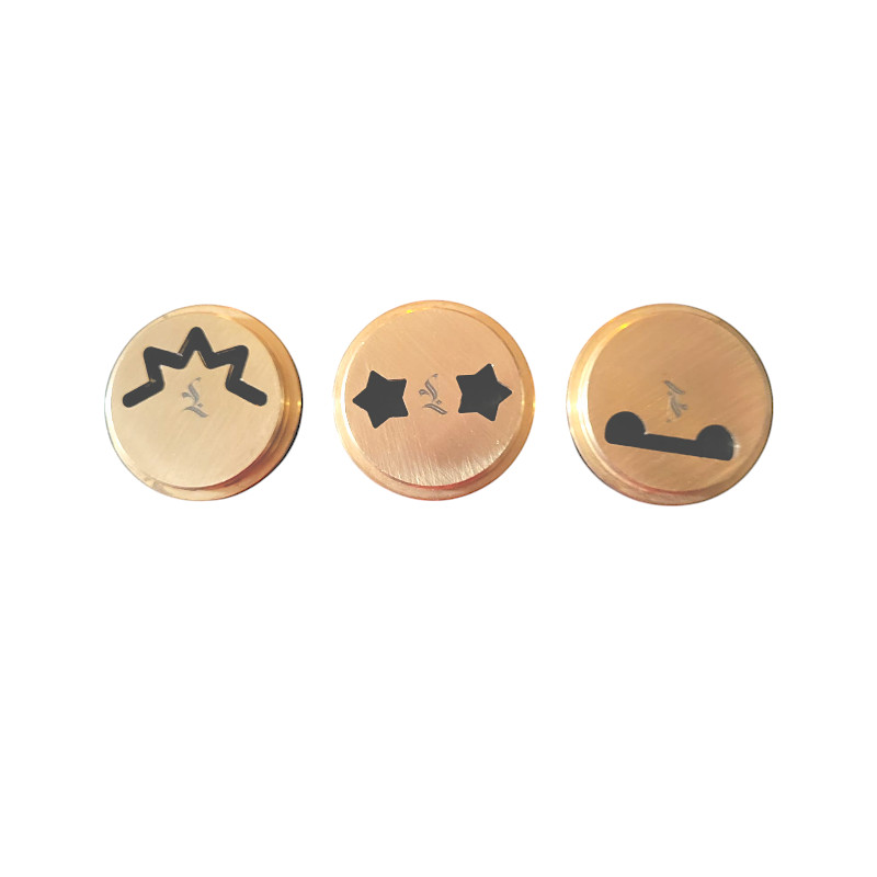 3 matrizen aus bronze spritzgebäck, set stern zickzack zunge, für leonardo torchio ok