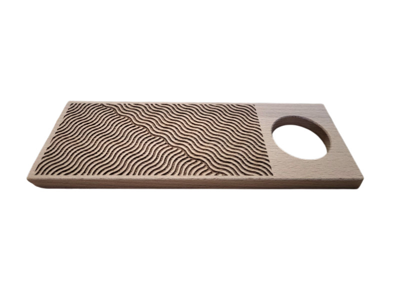 gnocchibrett aus buchenholz wellen