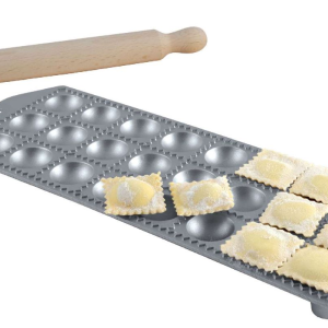 ravioliform 24er (rund) mit nudelholz