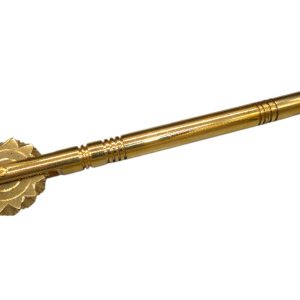 sardischer teigroller, pasta und gebäckschneider kompl. aus messing nummer 3