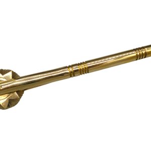 sardischer teigroller, pasta und gebäckschneider kompl. aus messing nummer 9