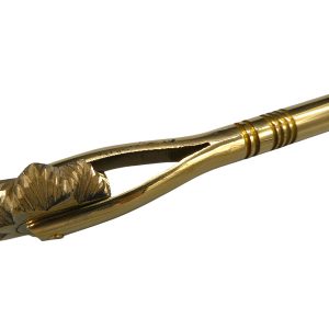 sardischer teigroller, pasta und gebäckschneider kompl. aus messing nummer 9