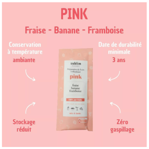färbemittel pink (banane, erdbeere, himbeere) 24 g, 100 % natÜrlich