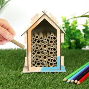 diy naturhäuser bienenhotel aus holz bastelset