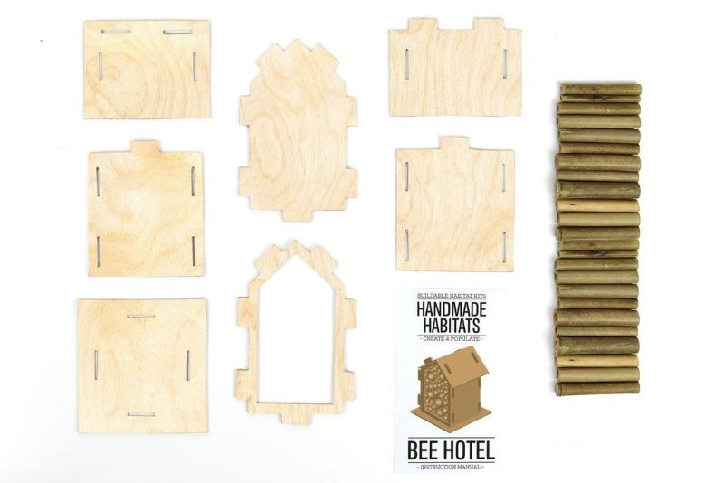 diy naturhäuser bienenhotel aus holz bastelset