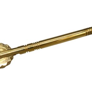 sardischer teigroller, pasta und gebäckschneider kompl. aus messing nummer 15