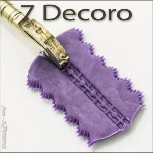 sardisches dekorrad für pasta und gebäck aus messing nr. 7