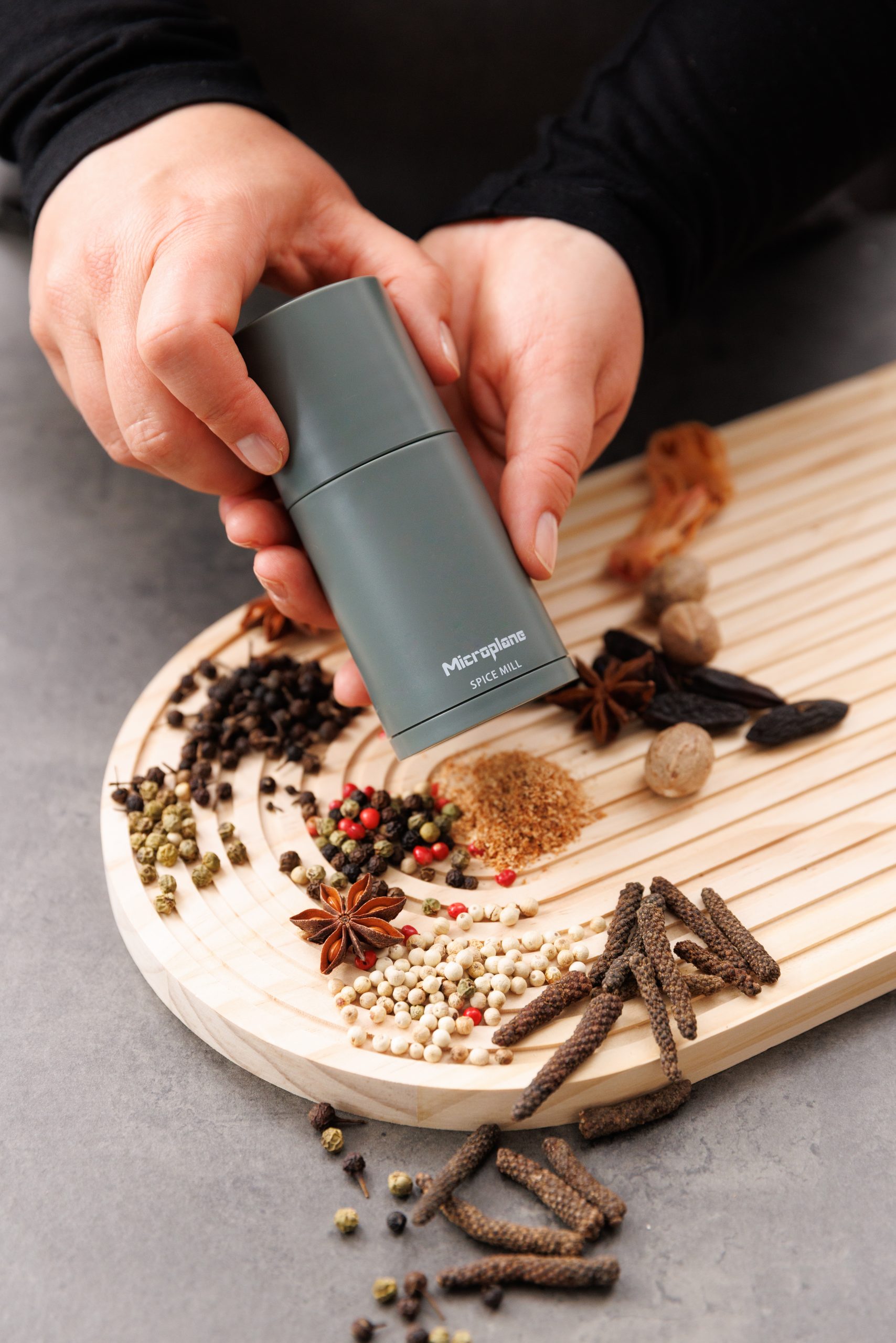 profi gewürzmühle eukalyptus grün