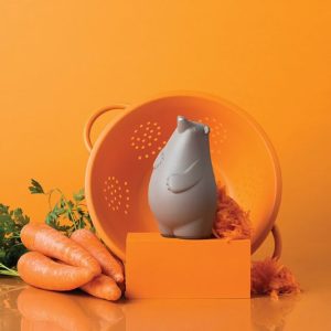 küchenreibe barry mit auffangbehälter (motiv brauner bär)