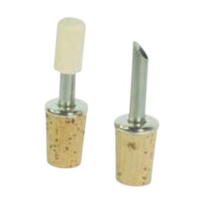 2x kork ausgießer für essig, Öl u.ä. mit kappen und zusätzl. verschlusskorken