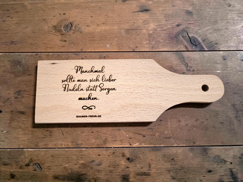 gnocchibrettchen "nudeln statt sorgen" sonderedition