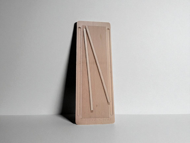 großes gnocchibrett mit 2 ausrollstäben 42 cm