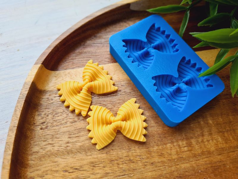 silikonform nr. 6 schmetterling / farfalle gerillt 2 formstücke