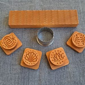 corzetti set 2 mit vier motiven z.b. kürbis, lotusblume