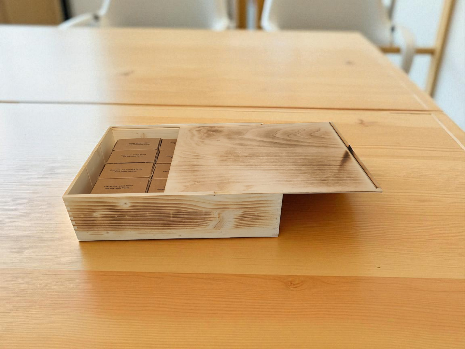 holzbox weiß für 22 matrizen philips pastamaker avance/7000er ohne trennsteg