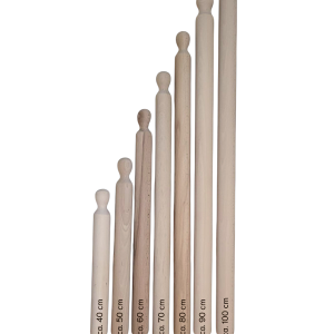 nudelholz / teigrolle / mattarello mit zwei griffen länge 100 cm