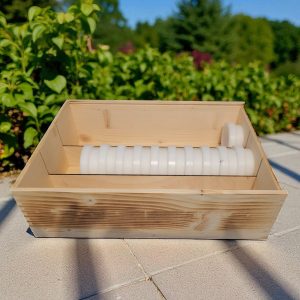 holzbox weiß für 22 matrizen philips pastamaker avance/7000er ohne trennsteg