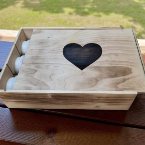 holzbox herz geflammt für 33 matrizen philips pastamaker avance/7000er mit trennsteg