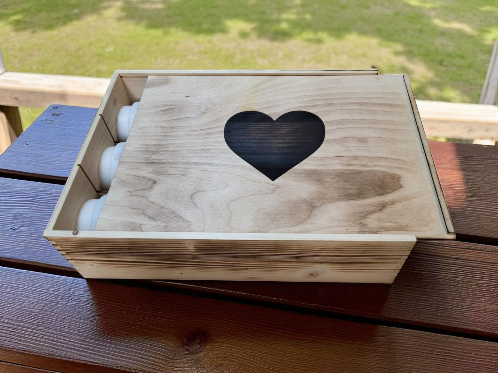 holzbox herz geflammt für 33 matrizen philips pastamaker avance/7000er mit trennsteg