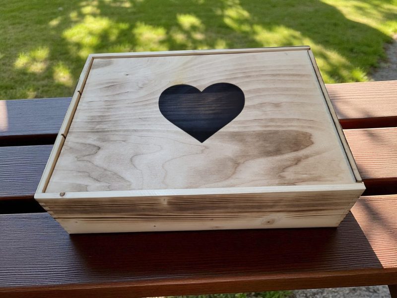 holzbox herz geflammt für 33 matrizen philips pastamaker avance/7000er mit trennsteg