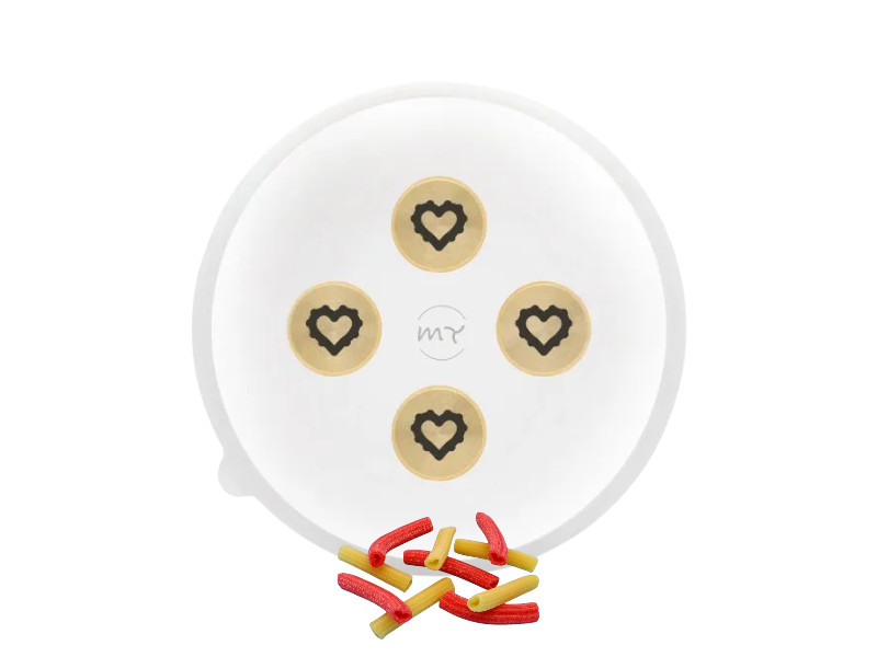 matrize pom/messing mini herzen für philips pastamaker avance / 7000er