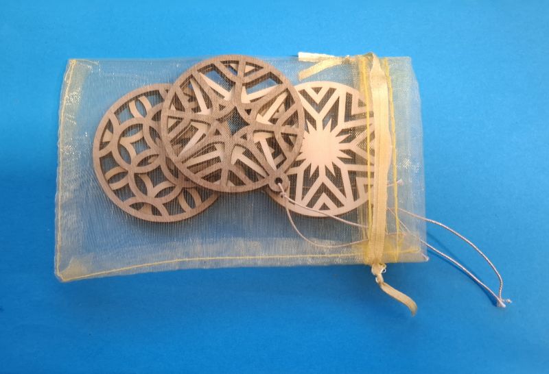 baumschmuck / geschenkanhänger / deko 2 ident. motive (1 paar) rund