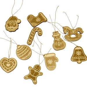 baumschmuck / geschenkanhänger / deko 3 versch. motive walnussholz