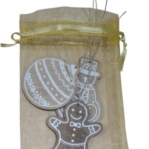 baumschmuck / geschenkanhänger / deko 3 versch. motive walnussholz