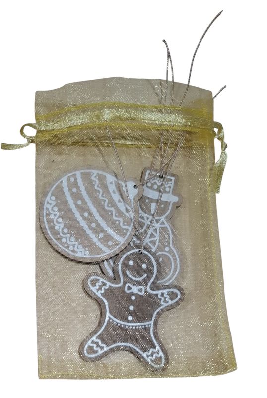 baumschmuck / geschenkanhänger / deko 3 versch. motive walnussholz