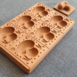 raviolibrettchen für 6 ravioli mit stössel motiv pilz