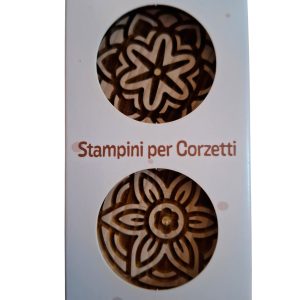 corzettistempel buchenholz 2er set mandala 2 versch. motive