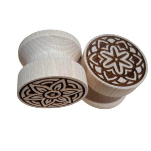corzettistempel buchenholz 2er set mandala 2 versch. motive