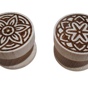 corzettistempel buchenholz 2er set mandala 2 versch. motive