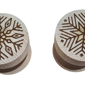 corzettistempel buchenholz 2er set schneeflocken 2 versch. motive