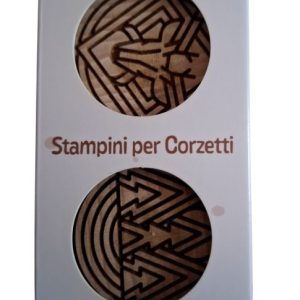 corzettistempel buchenholz 2er set hirsch / wald 2 versch. motive