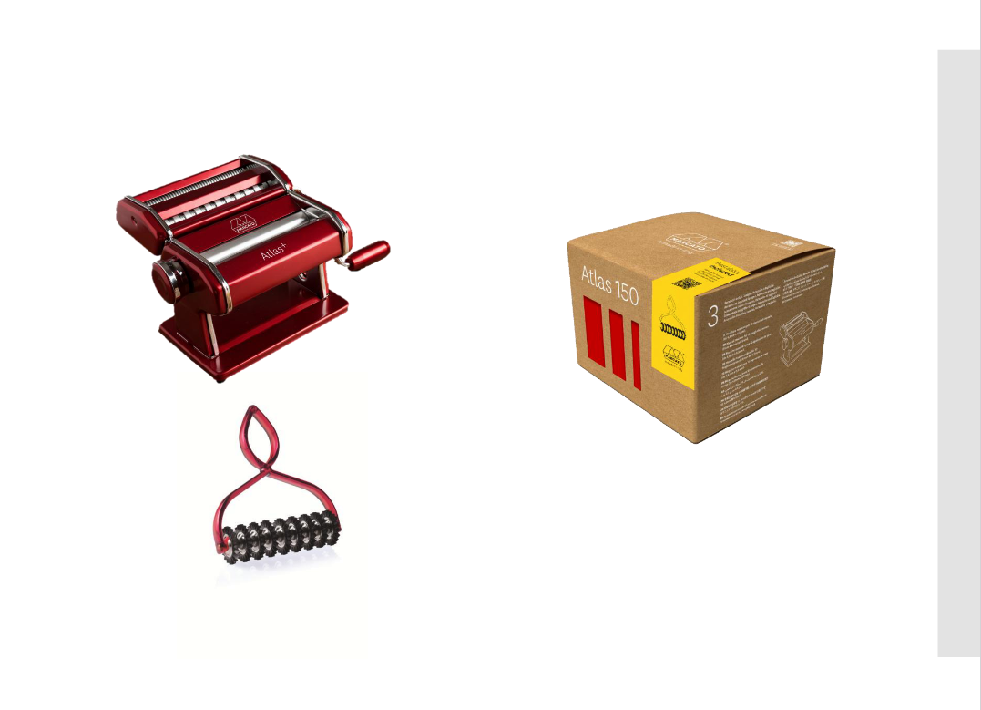 marcato nudelmaschine atlas 150 rot plus 1x pastabike (rot)