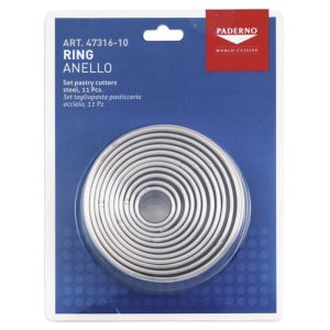 teig ausstechform 11x ringe 2 bis 10 cm rostfreier edelstahl