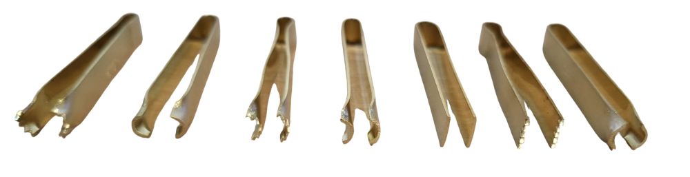 dekor pinzette wegrand gezahnt messing