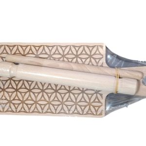 garganellibrett mit 2 teig /nudelrollen sterne 20 x 10 cm