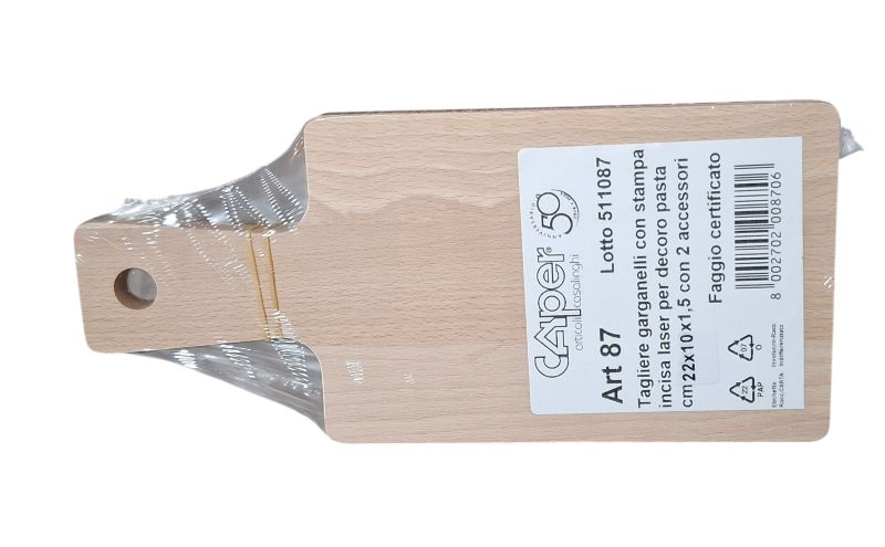 garganellibrett mit 2 teig /nudelrollen sterne 20 x 10 cm