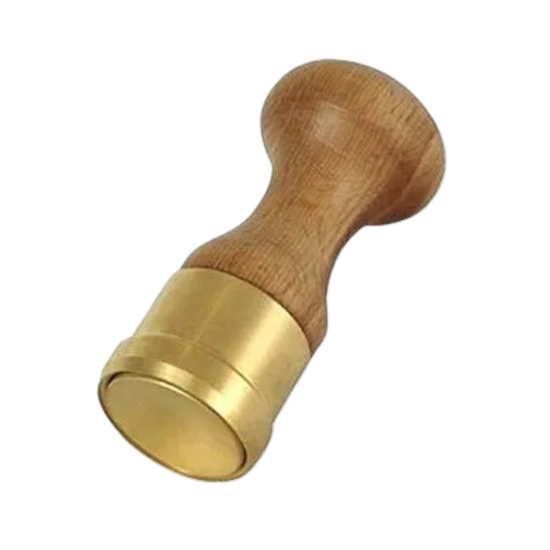 raviolistempel messing glatt rund 42 mm holzgriff