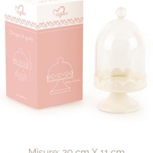 dessertplatte mit glasglocke (kuss der dame)