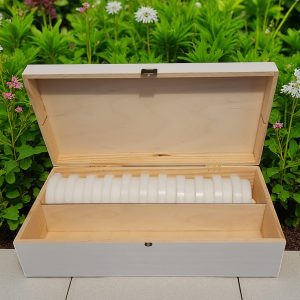 set starterkit (pom profimessinginlay für philips pastamaker avance / 7000er): matrizen fusilli a3 + radiatore + rigatone + teigkarte + holzaufbewahrungsbox