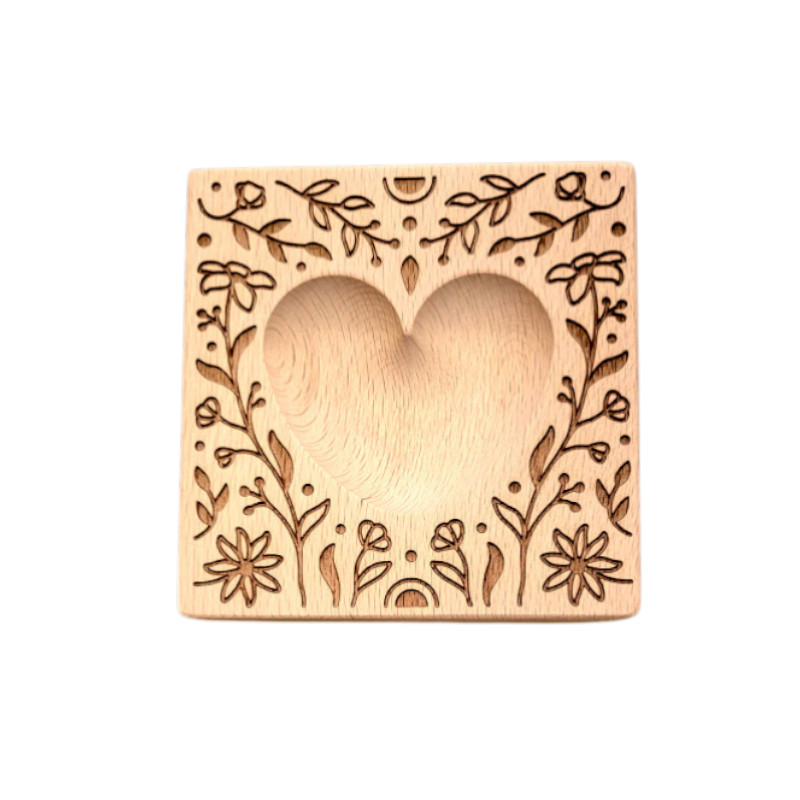 raviolibrettchen für 1 raviolo – herz mulde – florales relief