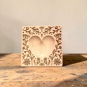 raviolibrettchen für 1 raviolo – herz mulde – florales relief