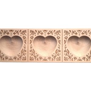 raviolibrettchen für 3 ravioli – herz mulde – florales relief
