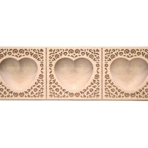 raviolibrettchen für 3 ravioli – herz mulde – stickerei muster