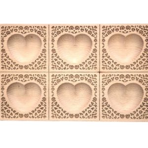 raviolibrettchen für 6 ravioli – herz mulde – stickerei muster