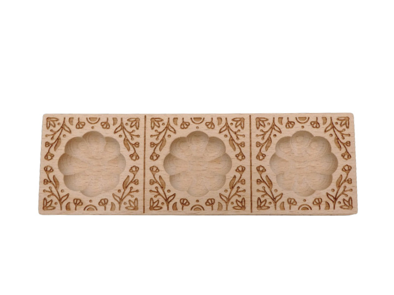 raviolibrettchen für 3 ravioli – blumen mulde – florales relief