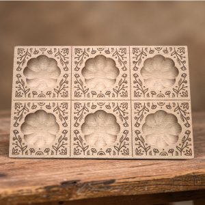 raviolibrettchen für 6 ravioli – blumen mulde – florales relief